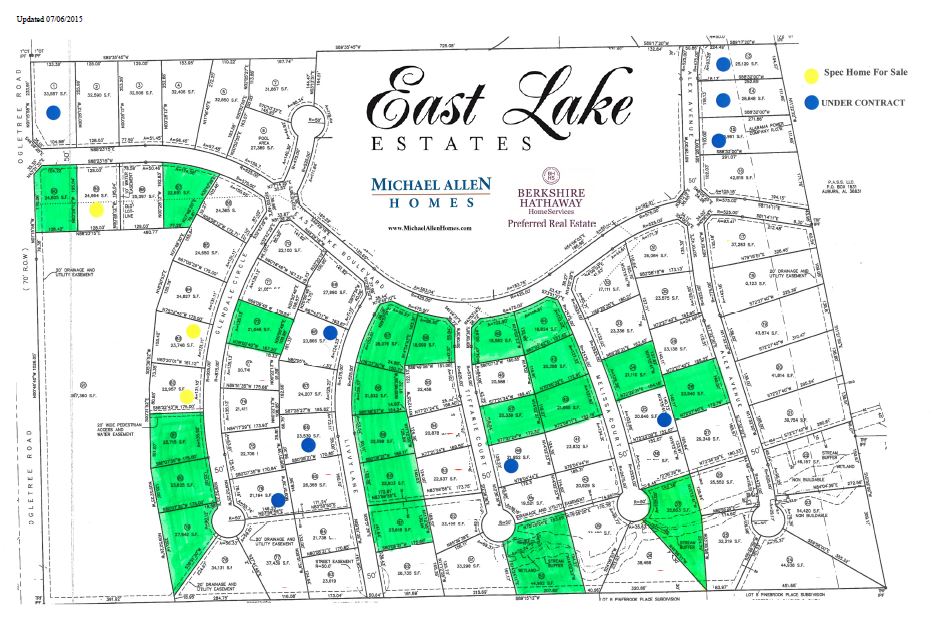 Lots in East Lake Estates Auburn AL