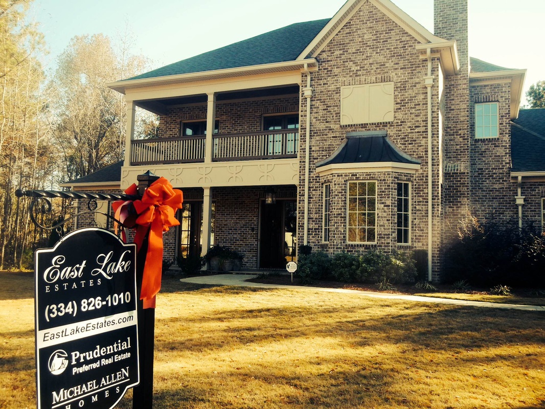 East Lake Estates model home decorated for Christmas in Auburn, AL