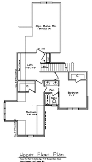 The Barclay upper floor plan in East Lake Estates Auburn, AL